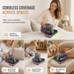 🛏️ Cordless Mattress Vacuum: 15KPa Suction, Green Light Dust Display, Double Cup, Washable