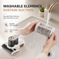 🛏️ Cordless Mattress Vacuum: 15KPa Suction, Green Light Dust Display, Double Cup, Washable