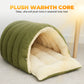 🐾 Plush Pet Cave Bed: Semi-Enclosed, Extra-Thick, Adjustable Privacy, for Warmth & Comfort