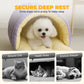 🐾 Plush Pet Cave Bed: Semi-Enclosed, Extra-Thick, Adjustable Privacy, for Warmth & Comfort