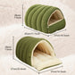 🐾 Plush Pet Cave Bed: Semi-Enclosed, Extra-Thick, Adjustable Privacy, for Warmth & Comfort