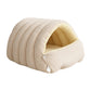 🐾 Plush Pet Cave Bed: Semi-Enclosed, Extra-Thick, Adjustable Privacy, for Warmth & Comfort