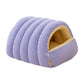 🐾 Plush Pet Cave Bed: Semi-Enclosed, Extra-Thick, Adjustable Privacy, for Warmth & Comfort