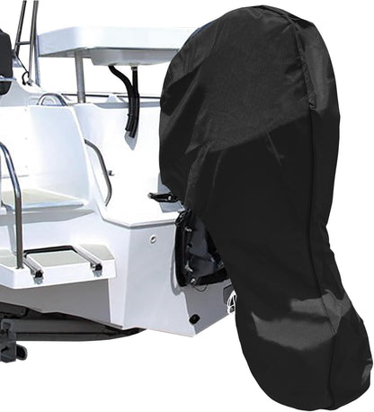 🚤 Outboard Winter Cover: 420D Oxford, Full Engine Coverage, Weatherproof, 9 Sizes