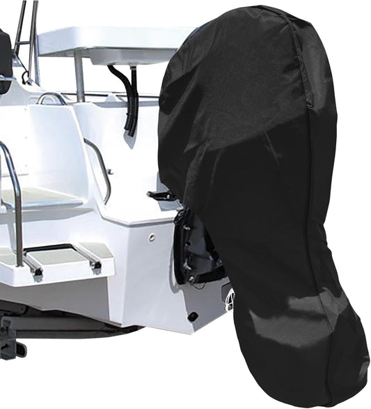 🚤 Outboard Winter Cover: 420D Oxford, Full Engine Coverage, Weatherproof, 9 Sizes