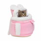 🐱 Warm Fleece Pet Carrier: Hand Pouch, Dual Shoulder Straps, Winter Travel, Cozy & Secure