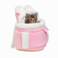 🐱 Warm Fleece Pet Carrier: Hand Pouch, Dual Shoulder Straps, Winter Travel, Cozy & Secure