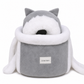 🐱 Warm Fleece Pet Carrier: Hand Pouch, Dual Shoulder Straps, Winter Travel, Cozy & Secure