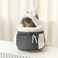 🐱 Warm Fleece Pet Carrier: Hand Pouch, Dual Shoulder Straps, Winter Travel, Cozy & Secure