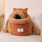 🐱 Warm Fleece Pet Carrier: Hand Pouch, Dual Shoulder Straps, Winter Travel, Cozy & Secure