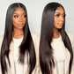 💇 Long Straight Synthetic Wig: Pre-Plucked Hairline, Middle Part, Heat-Resistant, Breathable Cap