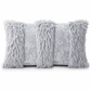 🛋️ Spliced Velvet Cushion Cover: Plush Shaggy Stripes, Soft Dutch Velvet, Invisible Zipper, Washable