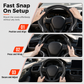 🚗 Steering Wheel Cover: Non-Slip Leather, Hexagonal Grip, Palm Massage, 15" Universal