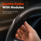 🚗 Steering Wheel Cover: Non-Slip Leather, Hexagonal Grip, Palm Massage, 15" Universal
