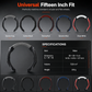 🚗 Steering Wheel Cover: Non-Slip Leather, Hexagonal Grip, Palm Massage, 15" Universal