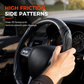 🚗 Steering Wheel Cover: Non-Slip Leather, Hexagonal Grip, Palm Massage, 15" Universal