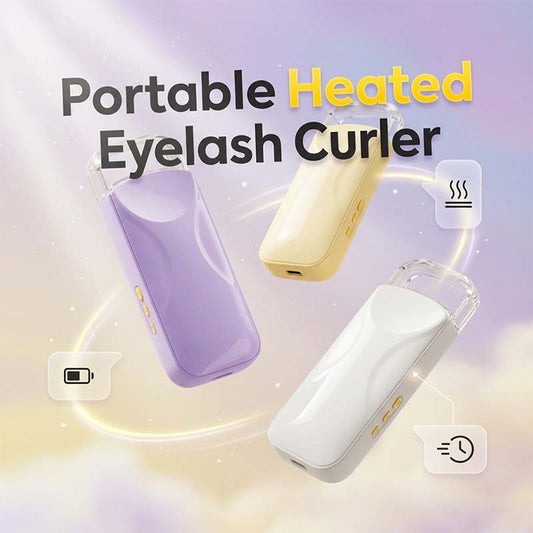 💫 Heated Eyelash Curler: Rapid Heat, Instant Lift & Curl, Portable