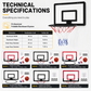 🏀 Indoor Basketball Hoop: No-Drill Adhesive Mount, Foldable, Quiet, Shatterproof Backboard
