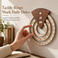 ✨ Concentric Rings Wooden Calendar: Rotating Date Rings, Geometric Wall Decor, Hardwood