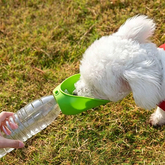 🐕 Foldable Silicone Dog Water Bottle Feeder: Universal Fit, One-Handed, Leak-Proof, Portable