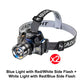 🔦 Rechargeable LED Headlamp: 200-500m Beam, 3000mAh, Type-C, Weatherproof, for Night Fishing