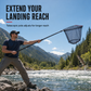 🎣 Telescopic Landing Net: Foldable Aluminium Handle, Rubberised Mesh, Heavy Catch Support