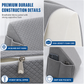 🛏️ Triangular Headboard Wedge Pillow: Fills Bed Gap, Side Pocket, Washable Cover