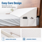 🛏️ Triangular Headboard Wedge Pillow: Fills Bed Gap, Side Pocket, Washable Cover