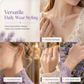 💜 Lavender Butterfly Jewelry Set: Purple Zircon, Prong-Set, Adjustable Ring