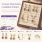💜 Lavender Butterfly Jewelry Set: Purple Zircon, Prong-Set, Adjustable Ring