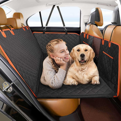 🐕 Hard Bottom Dog Car Seat Cover: Waterproof, Hammock Style, Adjustable Straps, Universal Fit