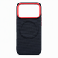 Magnetic Woven Texture Protective Phone Case with Gold Trim