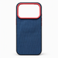 Magnetic Woven Texture Protective Phone Case with Gold Trim