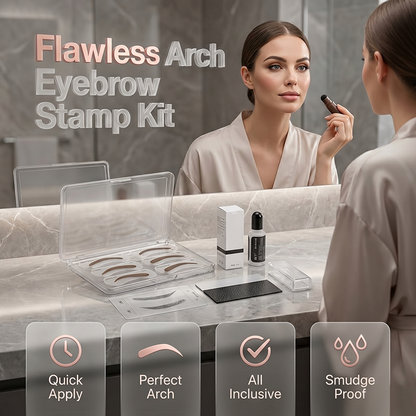 💄 Eyebrow Stamp Kit: Symmetrical Arches, Smudge-Proof, Beginner-Friendly, All-Day Wear