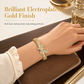 🦋 Zircon Butterfly Bracelet: Gold-Plated Copper, Sparkling, Tarnish-Resistant, for Women