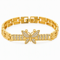 🦋 Zircon Butterfly Bracelet: Gold-Plated Copper, Sparkling, Tarnish-Resistant, for Women