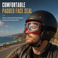 🏍️ Retro Motorcycle Goggles: Shatterproof Lenses, Soft Faux Leather Padding, Wind & Dust Protection, Vintage Chrome Frame