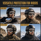 🏍️ Retro Motorcycle Goggles: Shatterproof Lenses, Soft Faux Leather Padding, Wind & Dust Protection, Vintage Chrome Frame