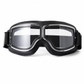 🏍️ Retro Motorcycle Goggles: Shatterproof Lenses, Soft Faux Leather Padding, Wind & Dust Protection, Vintage Chrome Frame