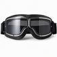 🏍️ Retro Motorcycle Goggles: Shatterproof Lenses, Soft Faux Leather Padding, Wind & Dust Protection, Vintage Chrome Frame