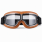🏍️ Retro Motorcycle Goggles: Shatterproof Lenses, Soft Faux Leather Padding, Wind & Dust Protection, Vintage Chrome Frame
