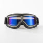 🏍️ Retro Motorcycle Goggles: Shatterproof Lenses, Soft Faux Leather Padding, Wind & Dust Protection, Vintage Chrome Frame