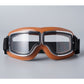 🏍️ Retro Motorcycle Goggles: Shatterproof Lenses, Soft Faux Leather Padding, Wind & Dust Protection, Vintage Chrome Frame