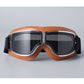 🏍️ Retro Motorcycle Goggles: Shatterproof Lenses, Soft Faux Leather Padding, Wind & Dust Protection, Vintage Chrome Frame
