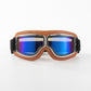 🏍️ Retro Motorcycle Goggles: Shatterproof Lenses, Soft Faux Leather Padding, Wind & Dust Protection, Vintage Chrome Frame