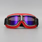 🏍️ Retro Motorcycle Goggles: Shatterproof Lenses, Soft Faux Leather Padding, Wind & Dust Protection, Vintage Chrome Frame