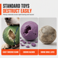 🎯 Dual-Layer Stimulating Dog Soccer Toy: TPR Bite-Resistant Shell, Reinforced Grab Tabs, Seamless Body for Indoor & Outdoor Games