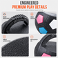 🎯 Dual-Layer Stimulating Dog Soccer Toy: TPR Bite-Resistant Shell, Reinforced Grab Tabs, Seamless Body for Indoor & Outdoor Games