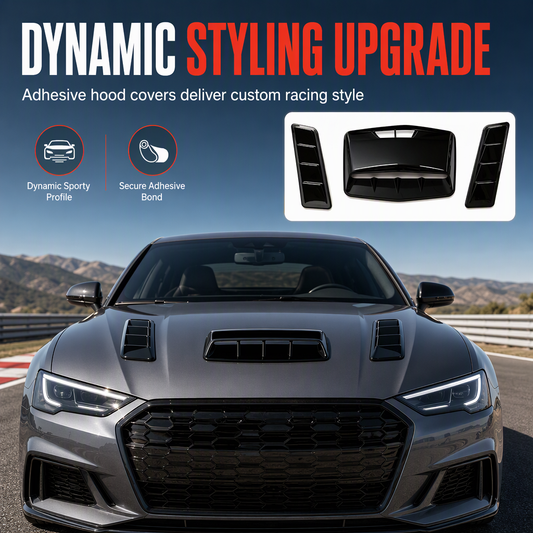 🚗 Car Hood Scoop Decoration: Sporty Aerodynamic, ABS, No-Drill, Universal Fit