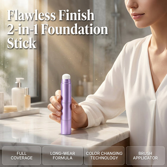💄 Concealer Stick with Brush: Full Coverage, Long-Lasting, Portable, Leak-Proof, 10g